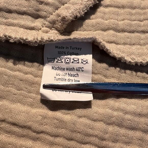 Hammacher Schlemmer Top Soft Touch Turkish Cotton Gauze Kimono Cardigan Capsule - Picture 6 of 6